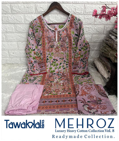Mehroz Vol 8 Luxury Heavy Cotton Collection Tawakkal Fabrics Karachi Readymade Suits Wholesale Price