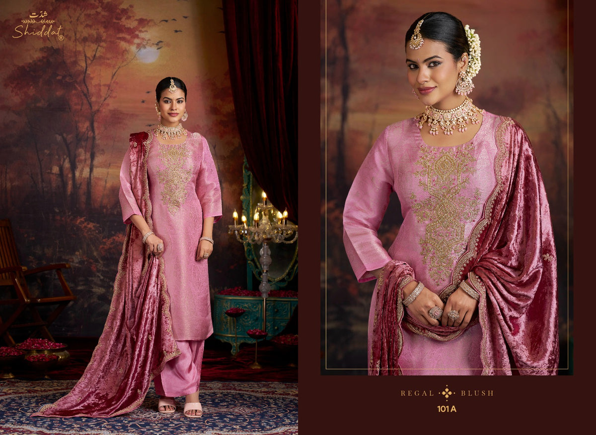 Mehrun Shiddat Viscose Velvet Suits Supplier Gujarat