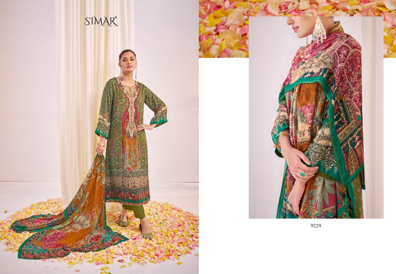 Mehrun Simar Pure Viscose Muslin Karachi Salwar Suits Wholesaler Ahmedabad