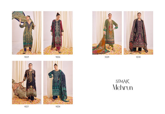 Mehrun Simar Pure Viscose Muslin Karachi Salwar Suits Wholesaler Ahmedabad