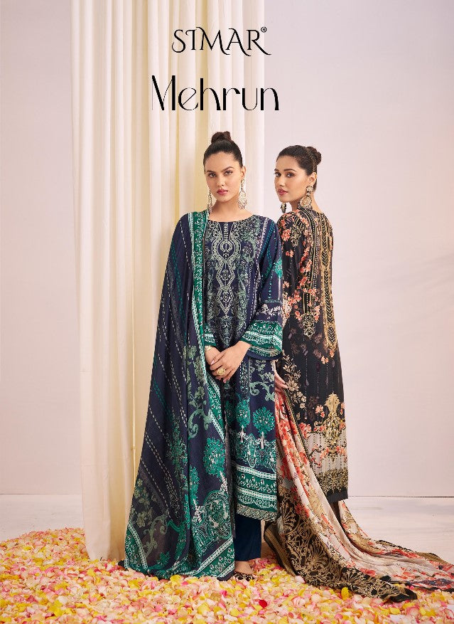 Mehrun Simar Pure Viscose Muslin Karachi Salwar Suits Wholesaler Ahmedabad