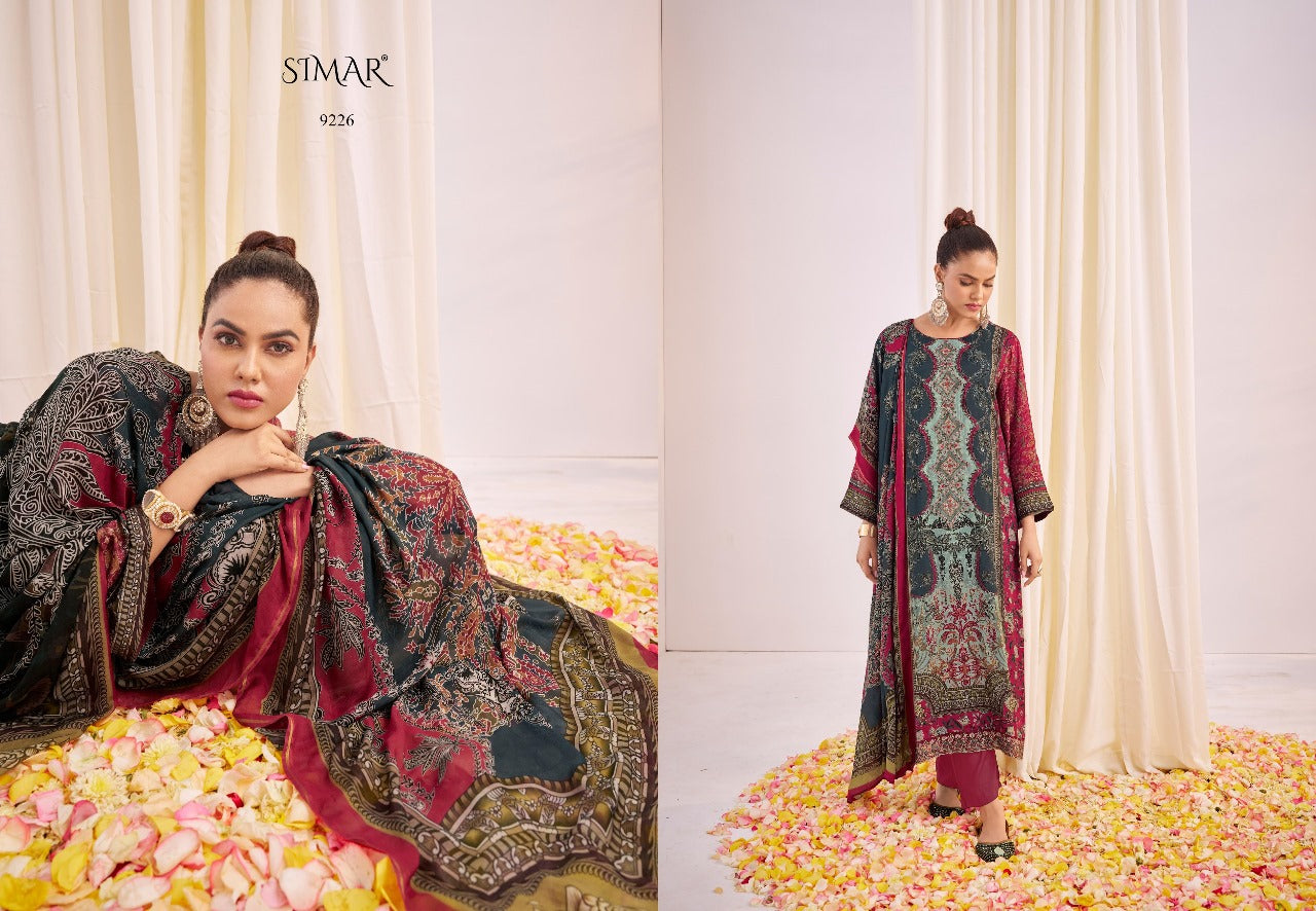 Mehrun Simar Pure Viscose Muslin Karachi Salwar Suits Wholesaler Ahmedabad