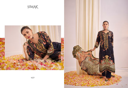 Mehrun Simar Pure Viscose Muslin Karachi Salwar Suits Wholesaler Ahmedabad