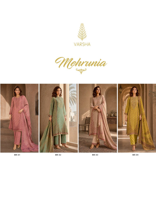 Mehrunia Varshaa Viscose Muslin Pant Style Suits Wholesale