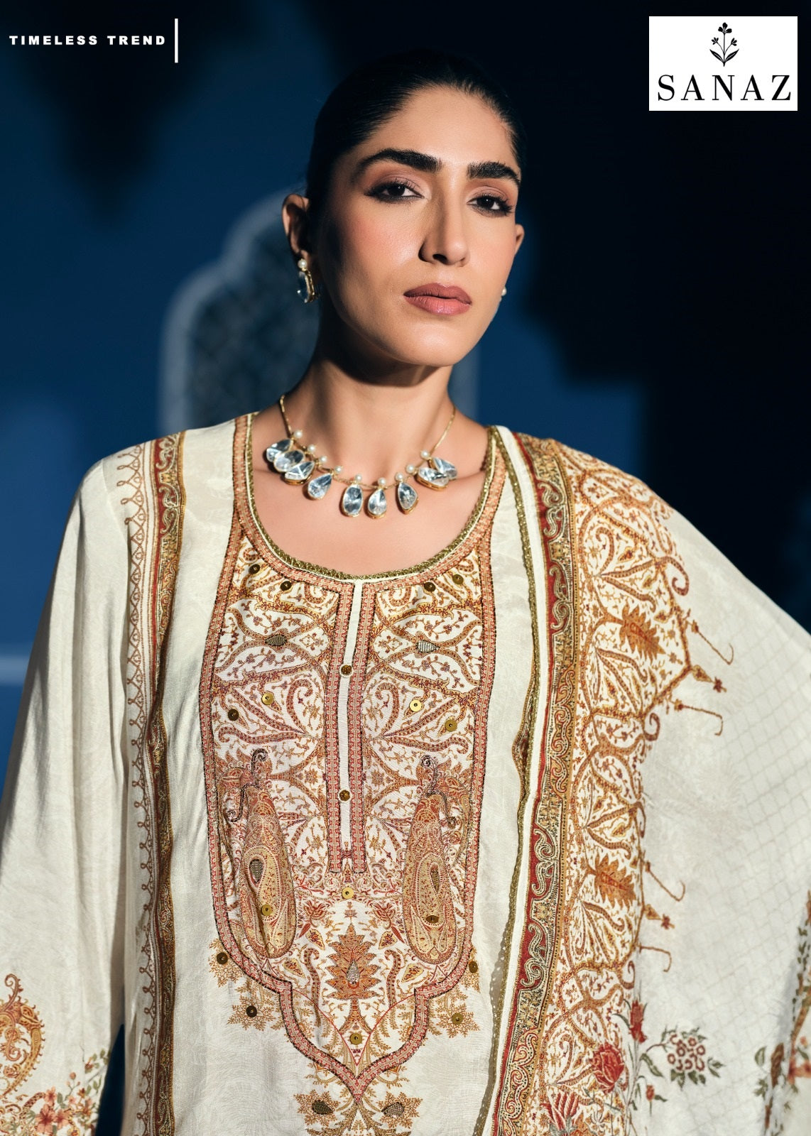 Mehrunisha Sanaz Viscose Muslin Pakistani Salwar Suits Supplier