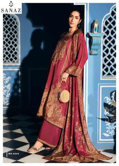 Mehrunisha Sanaz Viscose Muslin Pakistani Salwar Suits Supplier