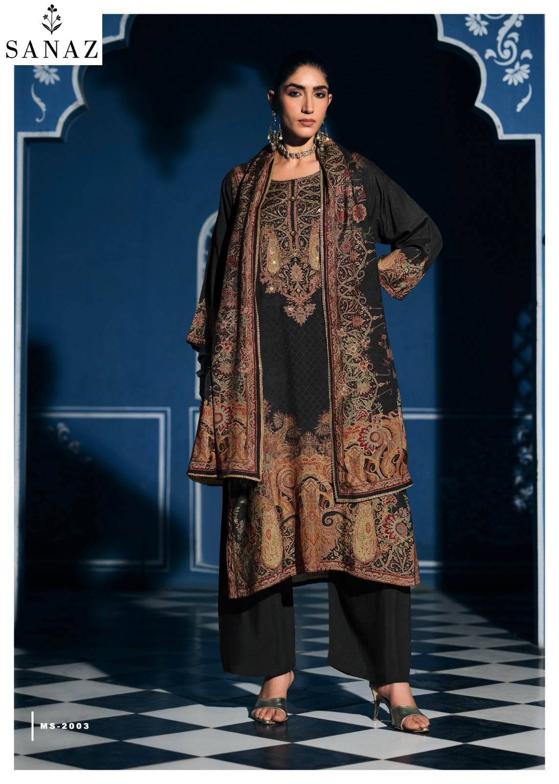Mehrunisha Sanaz Viscose Muslin Pakistani Salwar Suits Supplier