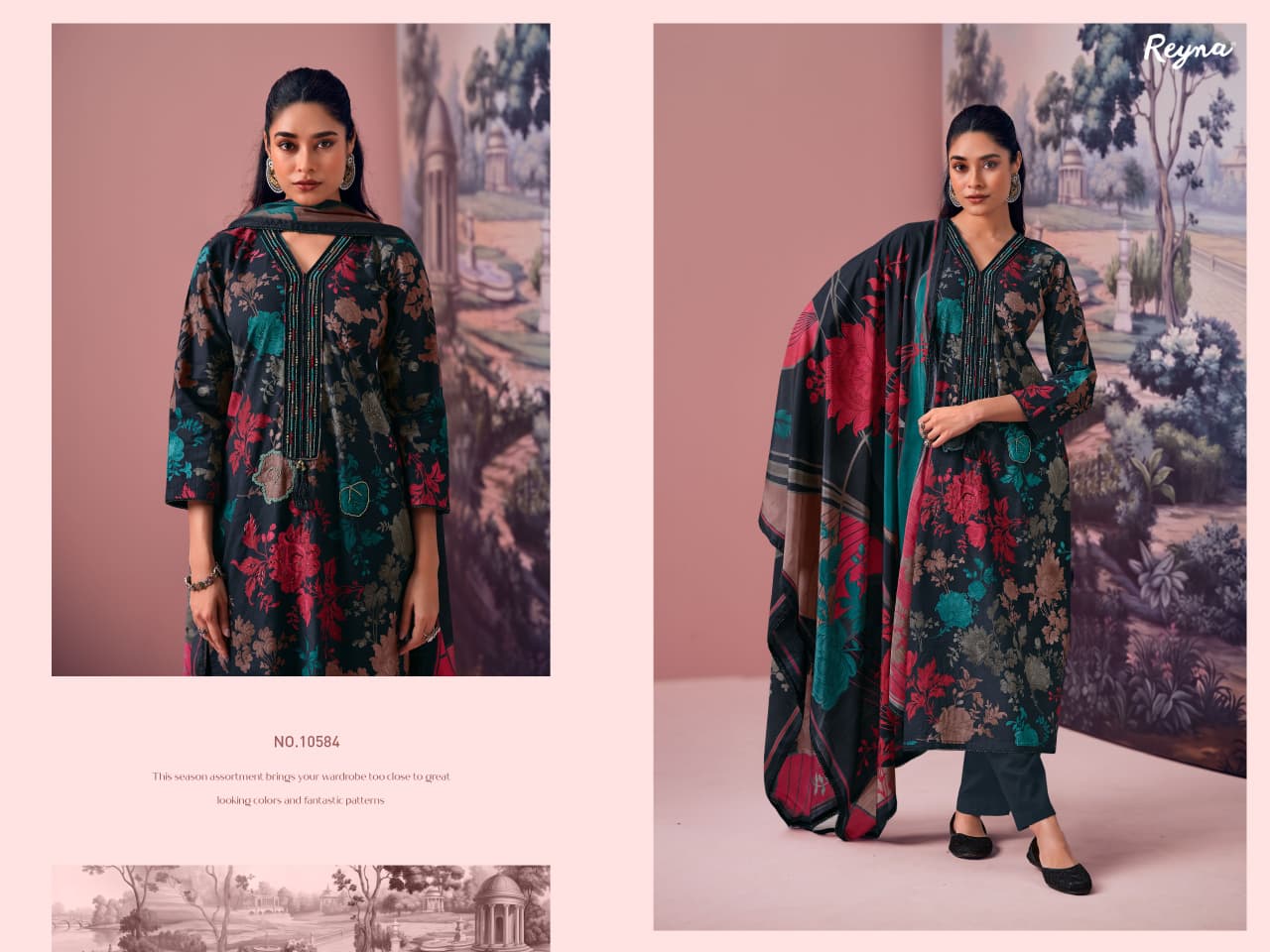 Mehrunissa New Reyna Cotton Pant Style Suits Exporter Gujarat