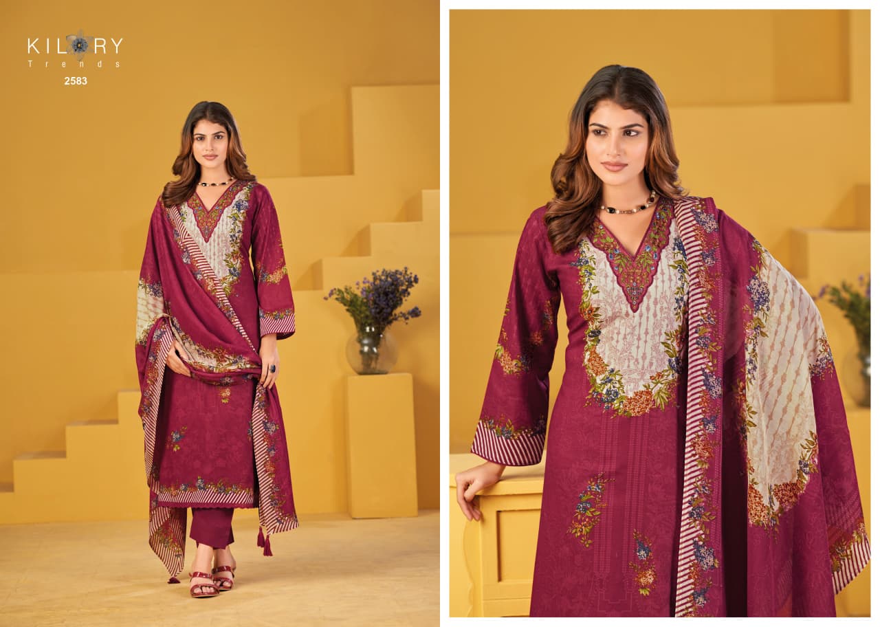 Mehtaab Kilory Lawn Cotton Pakistani Salwar Suits Supplier Ahmedabad