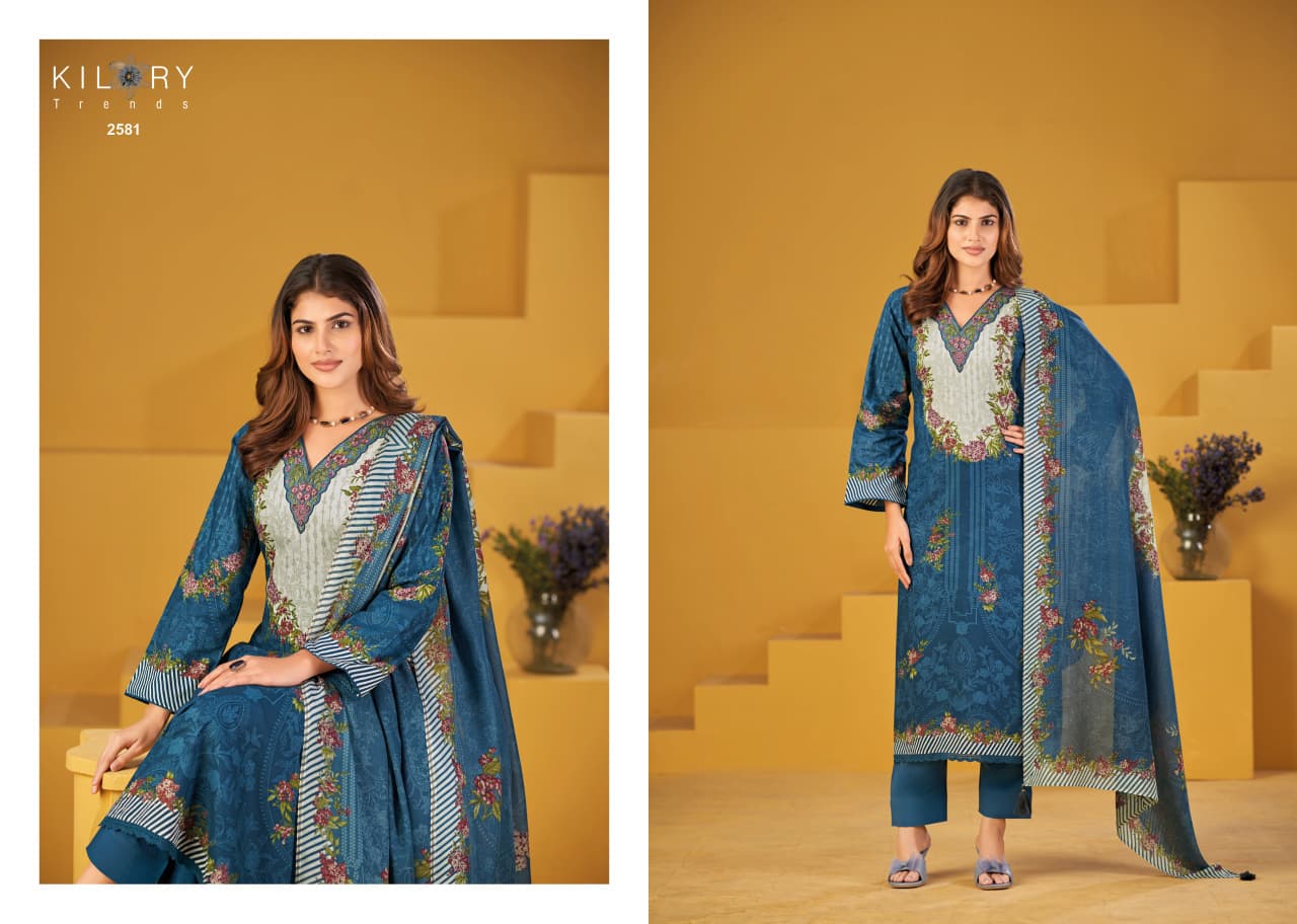 Mehtaab Kilory Lawn Cotton Pakistani Salwar Suits Supplier Ahmedabad