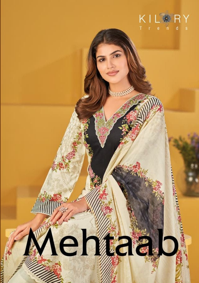 Mehtaab Kilory Lawn Cotton Pakistani Salwar Suits Supplier Ahmedabad