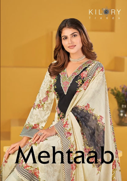 Mehtaab Kilory Lawn Cotton Pakistani Salwar Suits Supplier Ahmedabad