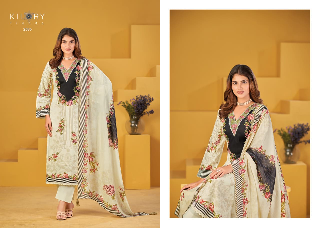 Mehtaab Kilory Lawn Cotton Pakistani Salwar Suits Supplier Ahmedabad