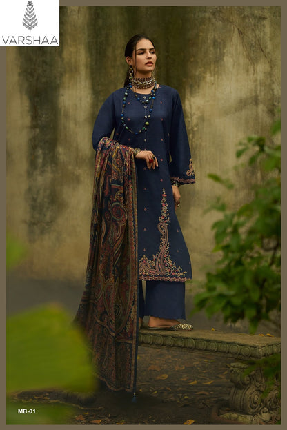 Mehtab Varshaa Khadi Silk Pashmina Suits Manufacturer