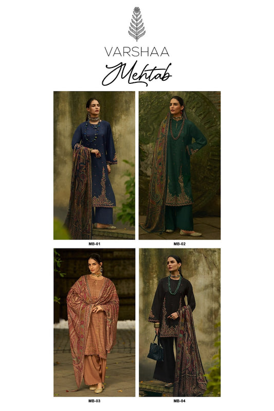 Mehtab Varshaa Khadi Silk Pashmina Suits Manufacturer