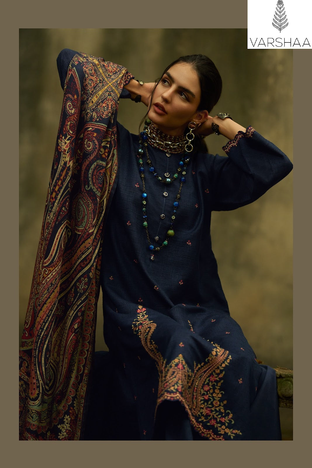 Mehtab Varshaa Khadi Silk Pashmina Suits Manufacturer