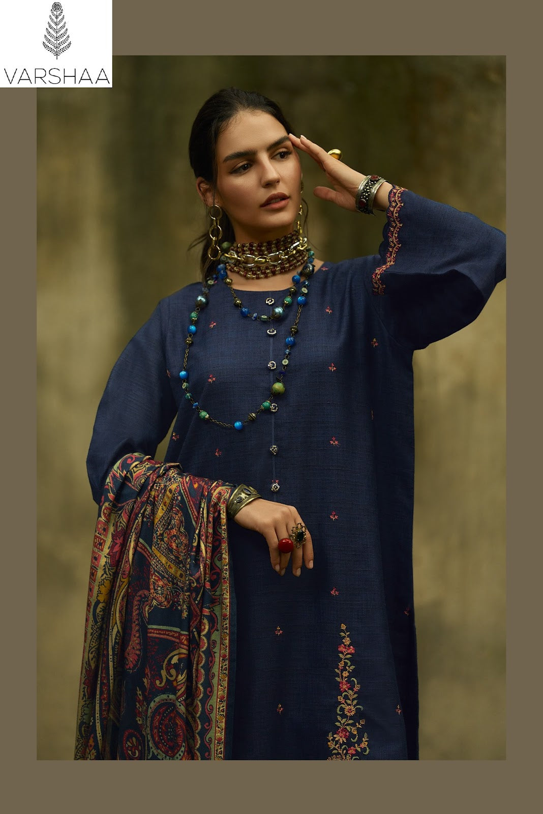 Mehtab Varshaa Khadi Silk Pashmina Suits Manufacturer