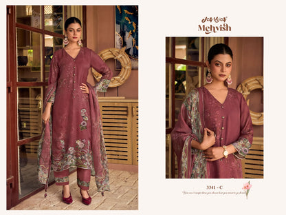 Mehvish 3341 Jay Vijay Organza Twill Pant Style Suits Supplier Gujarat