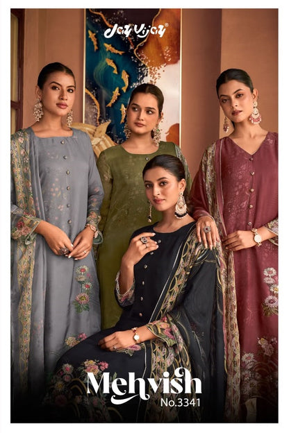 Mehvish 3341 Jay Vijay Organza Twill Pant Style Suits Supplier Gujarat