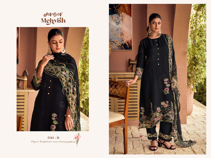 Mehvish 3341 Jay Vijay Organza Twill Pant Style Suits Supplier Gujarat
