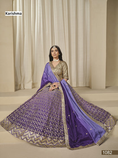 Mehvish Karishma Chinon Lehenga Choli Supplier