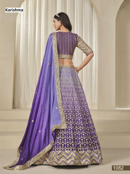 Mehvish Karishma Chinon Lehenga Choli Supplier