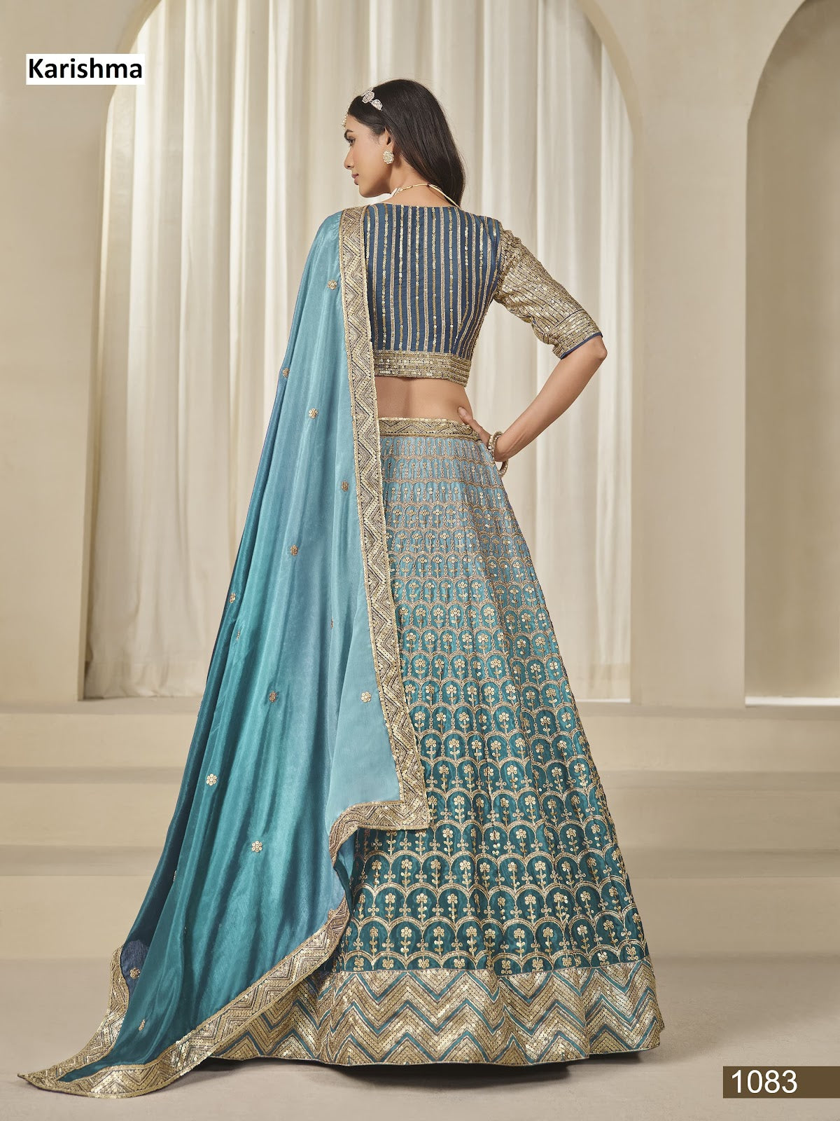 Mehvish Karishma Chinon Lehenga Choli Supplier