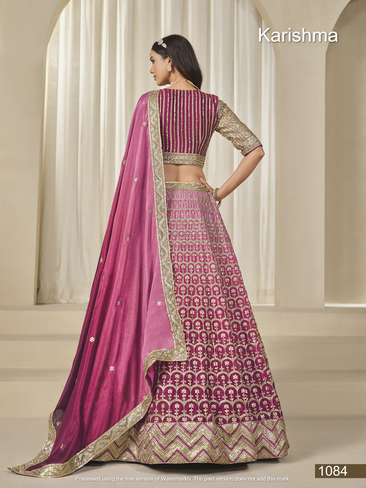 Mehvish Karishma Chinon Lehenga Choli Supplier
