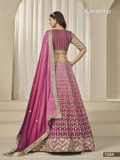 Mehvish Karishma Chinon Lehenga Choli Supplier