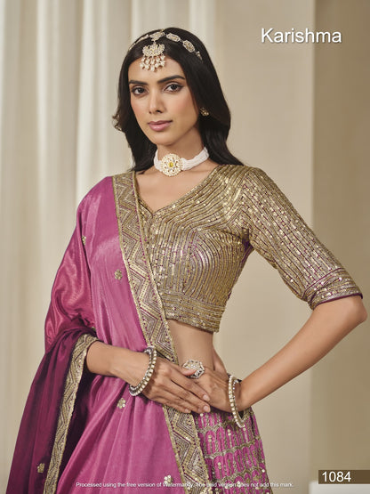 Mehvish Karishma Chinon Lehenga Choli Supplier