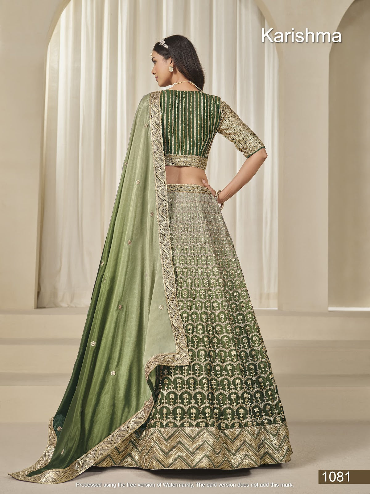 Mehvish Karishma Chinon Lehenga Choli Supplier