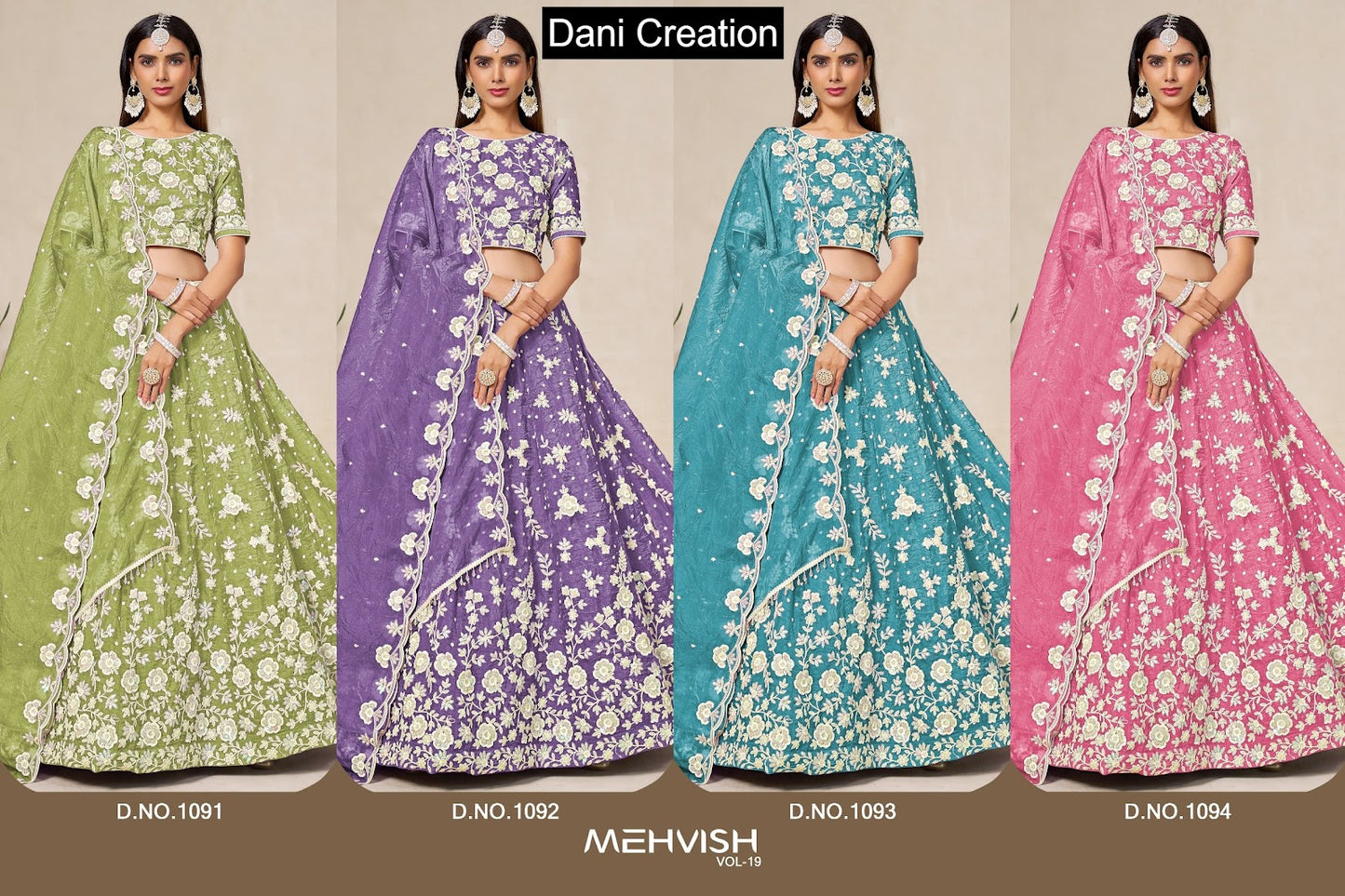 Mehvish Vol 19 Dani Creation Crush Lehenga Choli Wholesaler Gujarat
