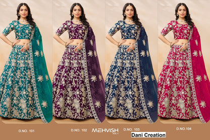 Mehvish Vol 1 Dani Creation Art Silk Lehenga Choli Exporter Ahmedabad