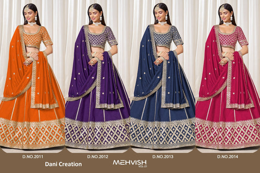 Mehvish Vol 21 Dani Creation Art Silk Lehenga Choli Wholesaler Gujarat
