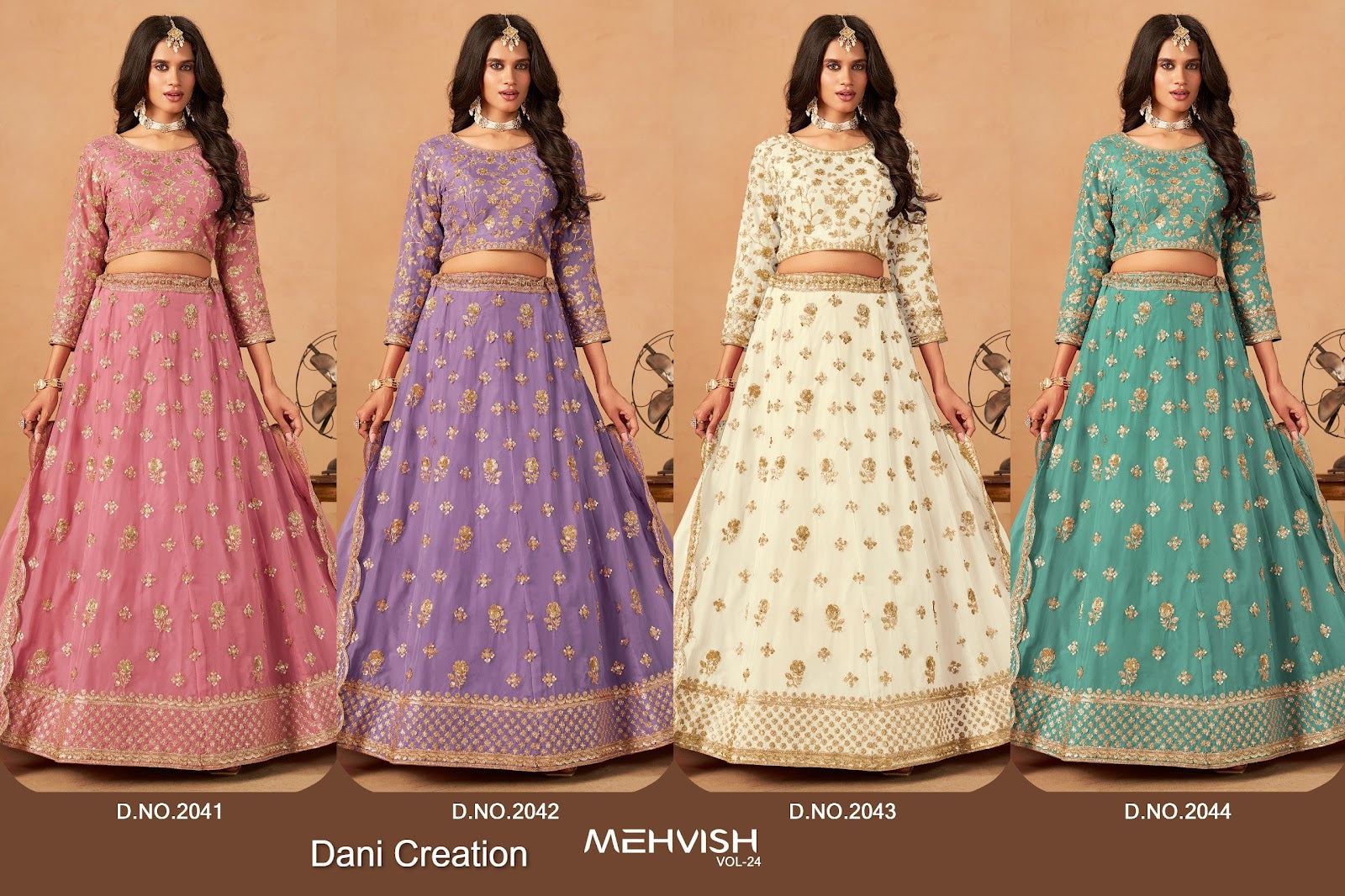 Mehvish Vol 24 Dani Creation Organza Lehenga Choli Wholesaler India