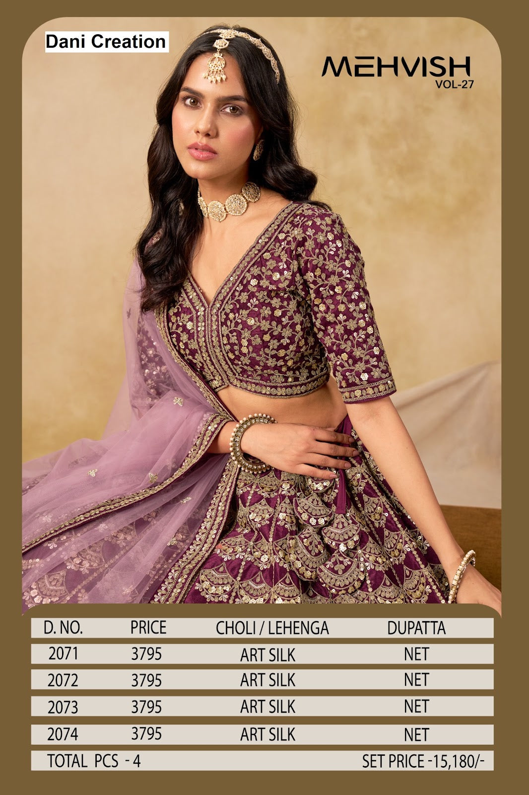 Mehvish Vol 27 Dani Creation Lehenga Choli Exporter Ahmedabad