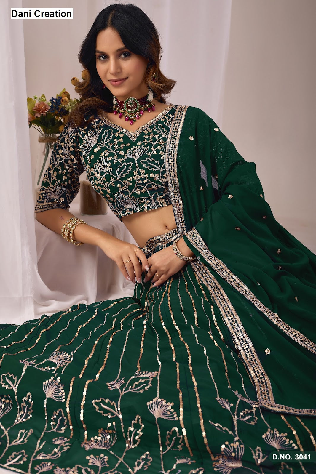 Mehvish Vol 34 Dani Creation Fox Georgette Lehenga Choli Exporter India