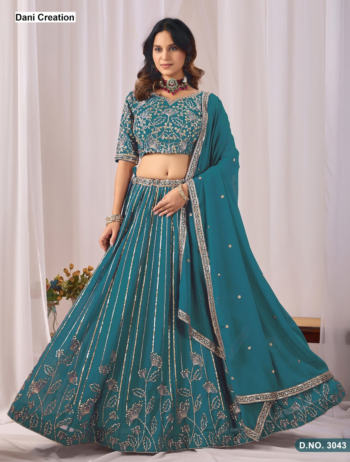 Mehvish Vol 34 Dani Creation Fox Georgette Lehenga Choli Exporter India