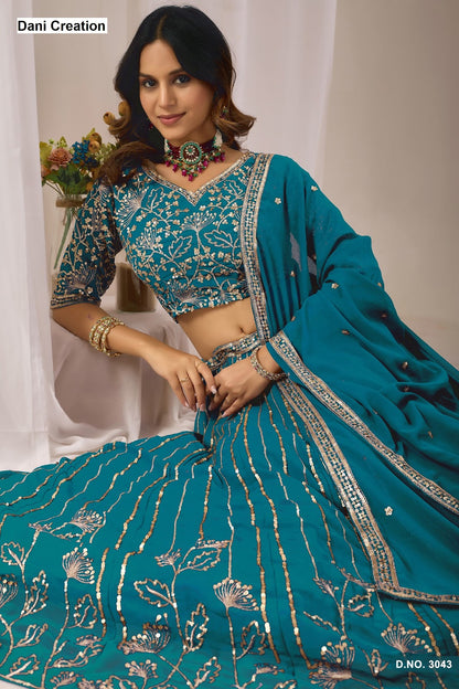 Mehvish Vol 34 Dani Creation Fox Georgette Lehenga Choli Exporter India