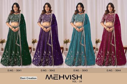 Mehvish Vol 34 Dani Creation Fox Georgette Lehenga Choli Exporter India