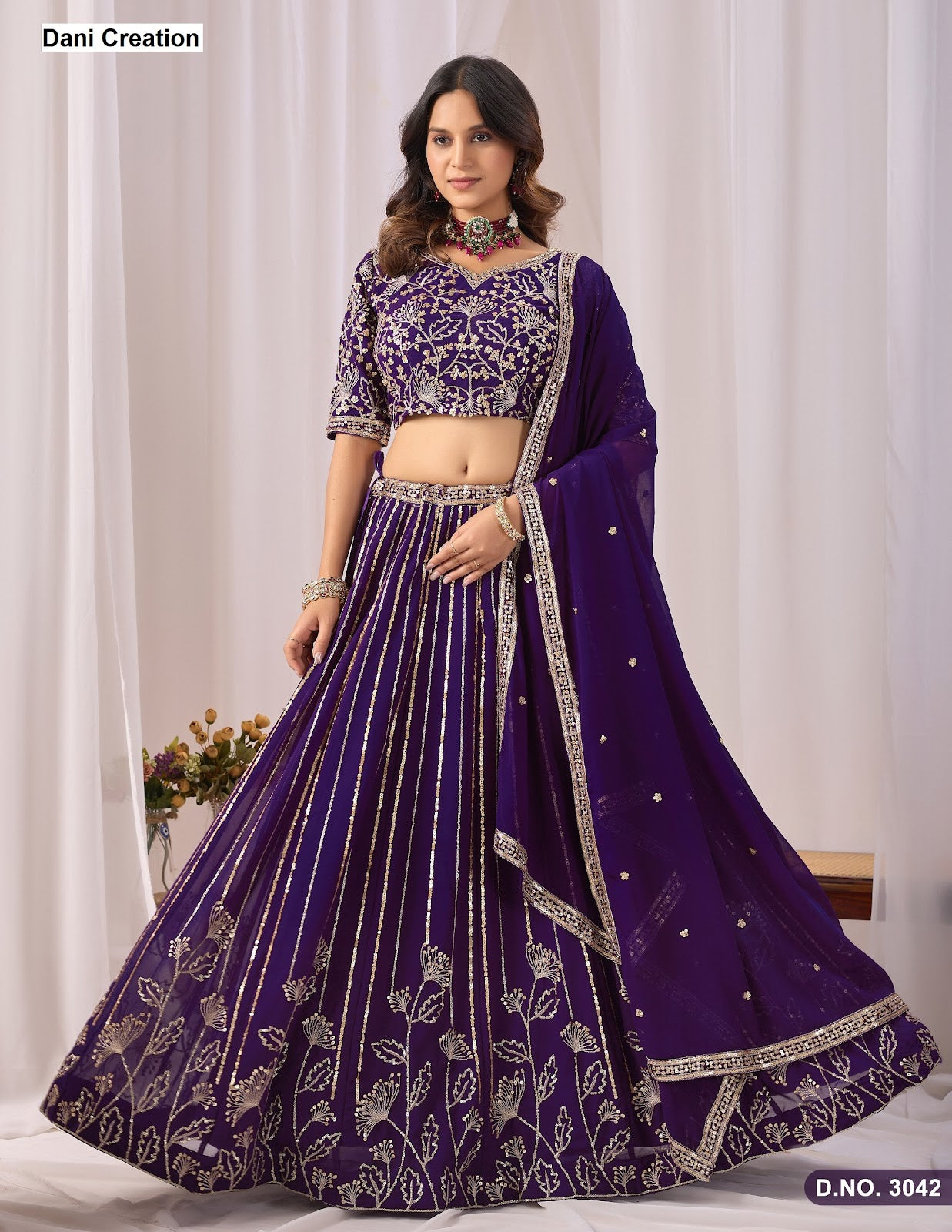 Mehvish Vol 34 Dani Creation Fox Georgette Lehenga Choli Exporter India