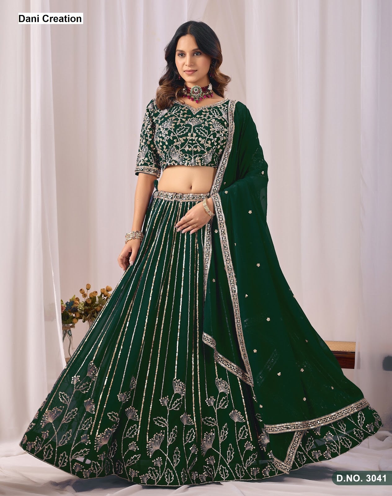 Mehvish Vol 34 Dani Creation Fox Georgette Lehenga Choli Exporter India