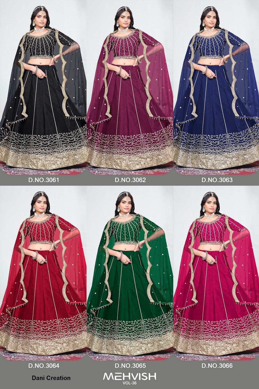 Mehvish Vol 36 Dani Creation Art Silk Lehenga Choli Supplier Ahmedabad