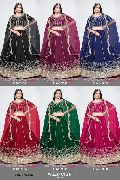 Mehvish Vol 36 Dani Creation Art Silk Lehenga Choli Supplier Ahmedabad