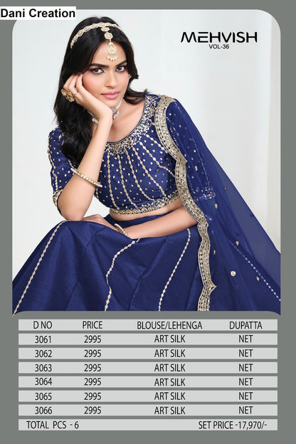 Mehvish Vol 36 Dani Creation Art Silk Lehenga Choli Supplier Ahmedabad