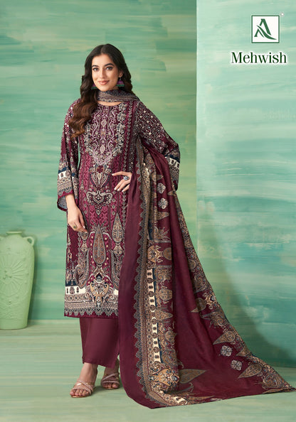 Mehwish Alok Reyon Karachi Salwar Suits Wholesaler