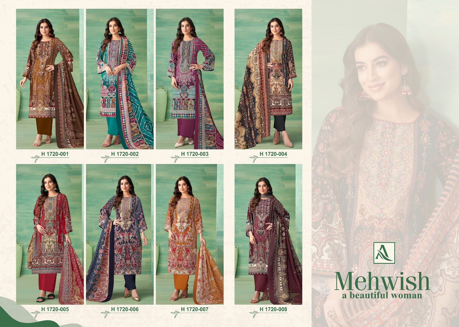 Mehwish Alok Reyon Karachi Salwar Suits Wholesaler