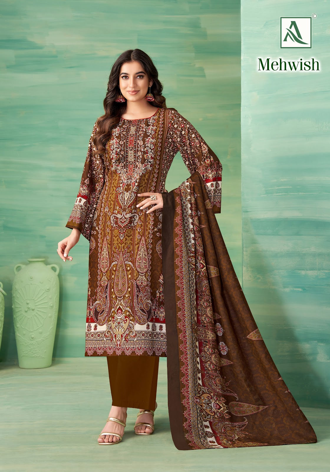 Mehwish Alok Reyon Karachi Salwar Suits Wholesaler