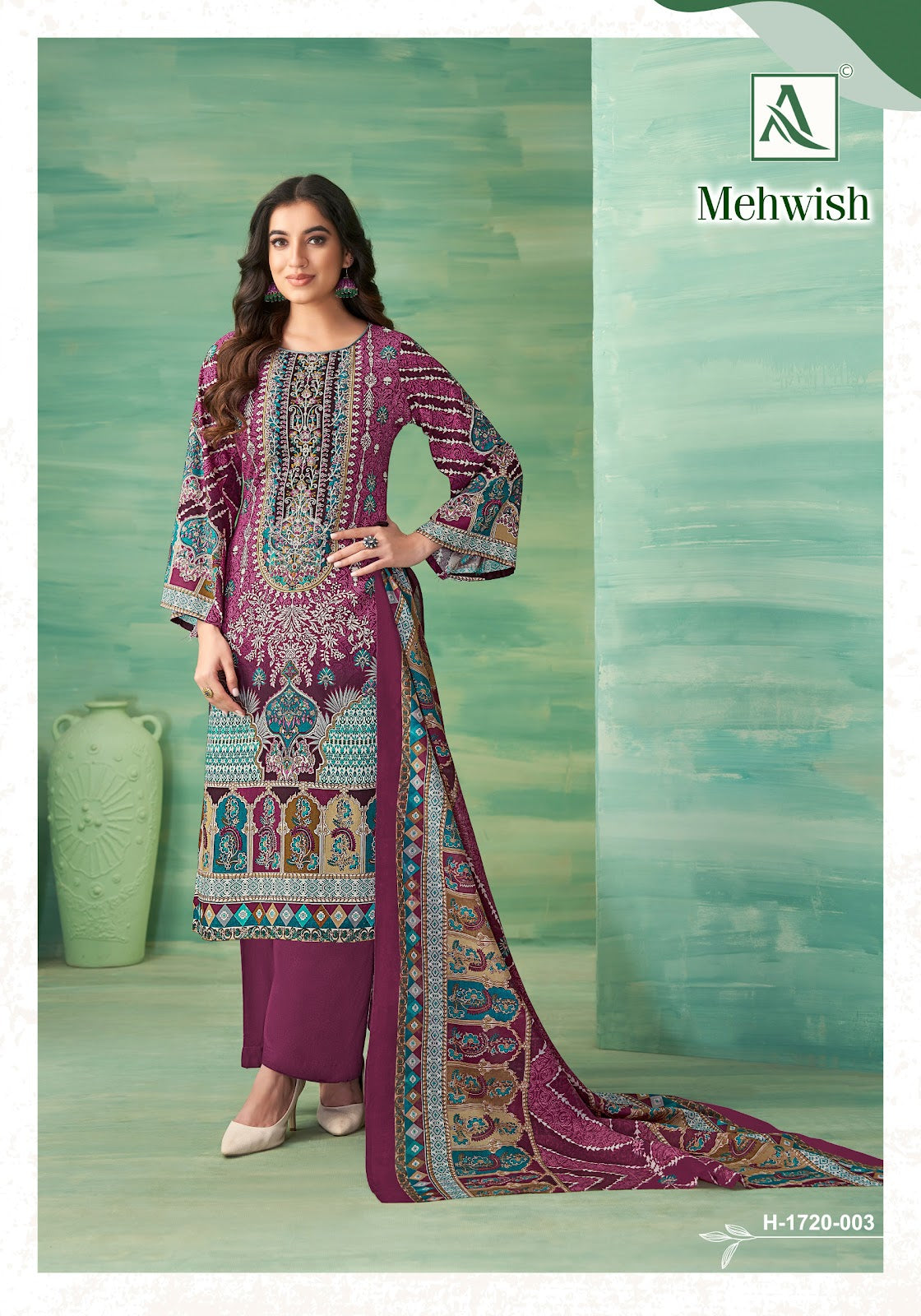 Mehwish Alok Reyon Karachi Salwar Suits Wholesaler