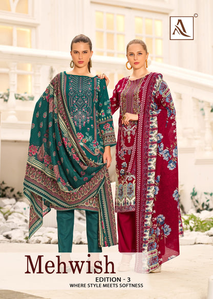 Mehwish Edition 3 Alok Viscose Reyon Karachi Salwar Suits Wholesale